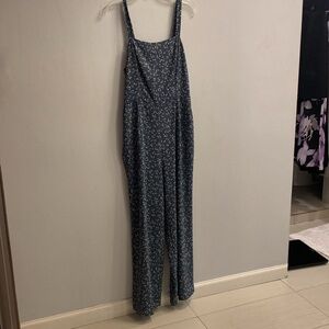 Jumpsuit from Bloomingdale’s. Medium. Spaghetti straps. Cut-out tie back